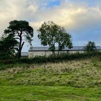 TYN Y COED BARNS whole elevation long view